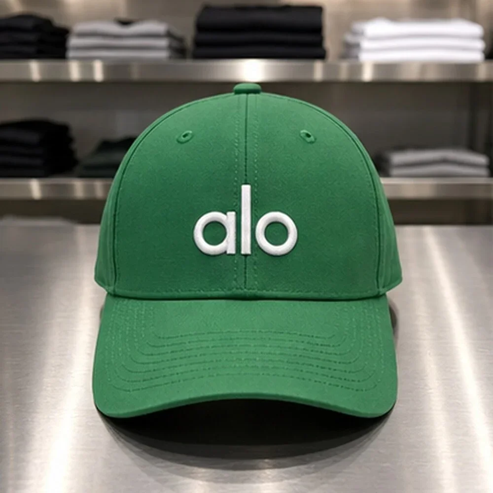 ALO Yoga Green Running Baseball Cap Hat NWT